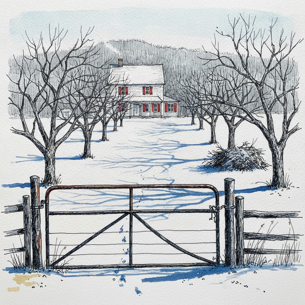 New Hampshire orchard winter skeleton, USA example 2
