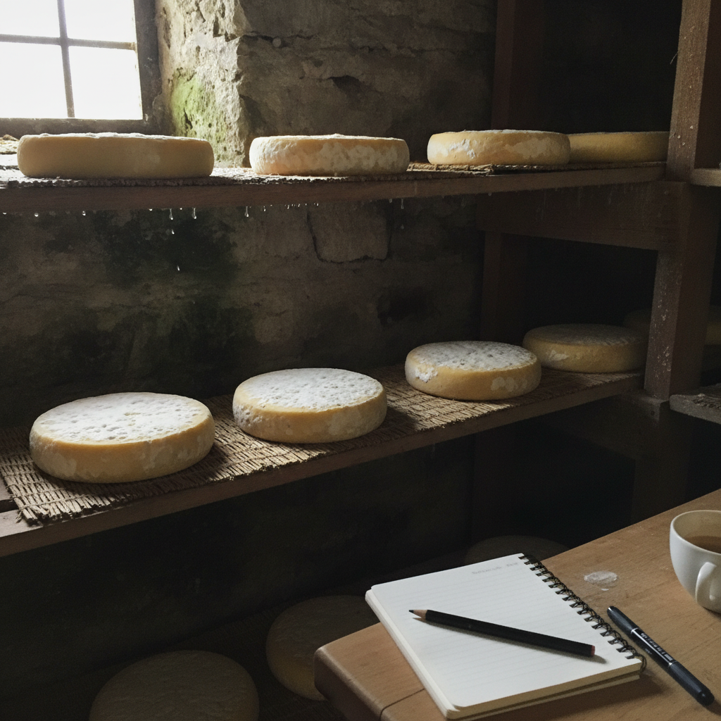 Penicillium camemberti (camembert) AI-generated photoreal reference