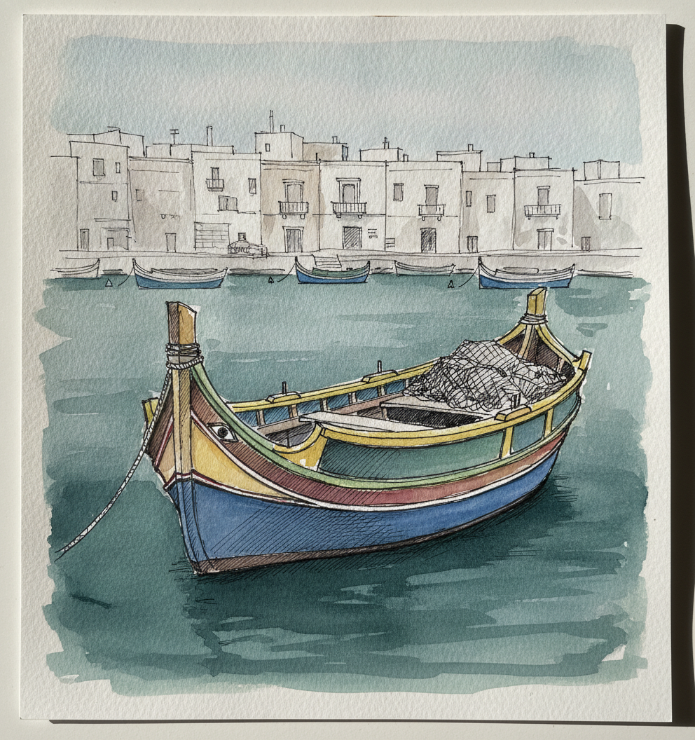 Maltese Luzzu at Marsaxlokk example 1