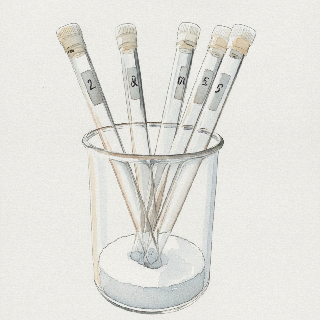 NMR tubes in beaker example 2