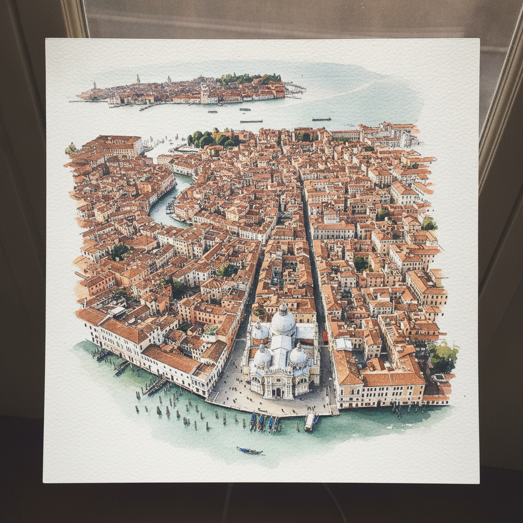 Venice from a Drone Above San Marco example 3
