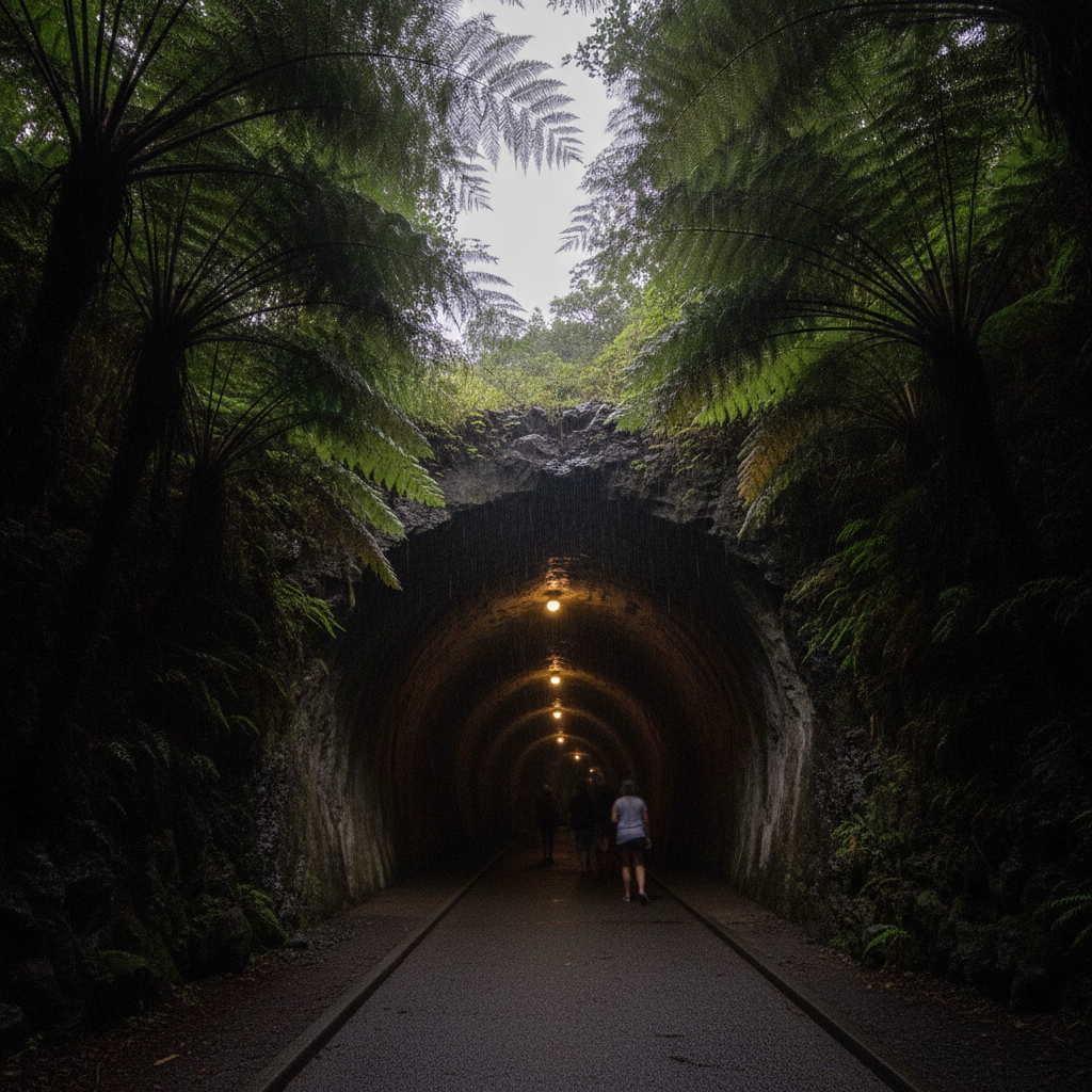 Thurston Lava Tube, Hawaii Volcanoes NP AI-generated photoreal reference