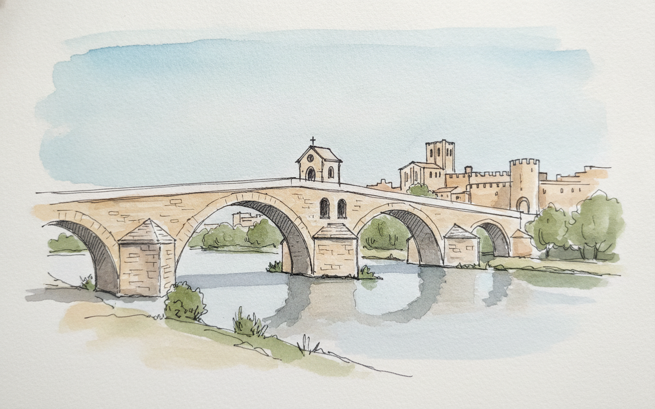 Pont Saint-Bénézet, Avignon example 1