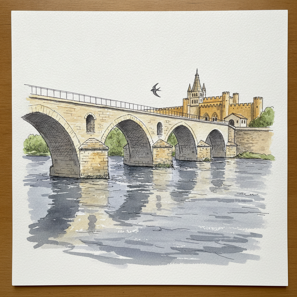 Pont Saint-Bénézet, Avignon example 2