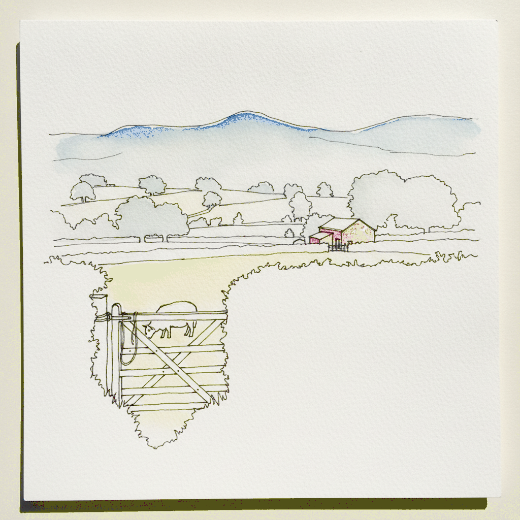 Welsh Marches Hills near Hay-on-Wye, Wales example 3
