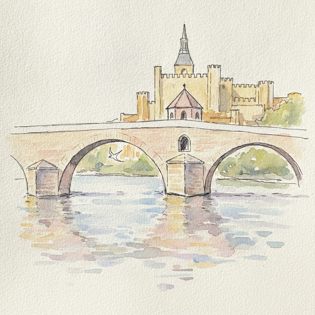 Pont Saint-Bénézet, Avignon example 3