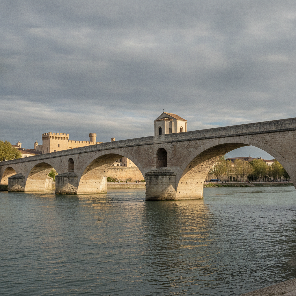 Pont Saint-Bénézet, Avignon AI-generated photoreal reference