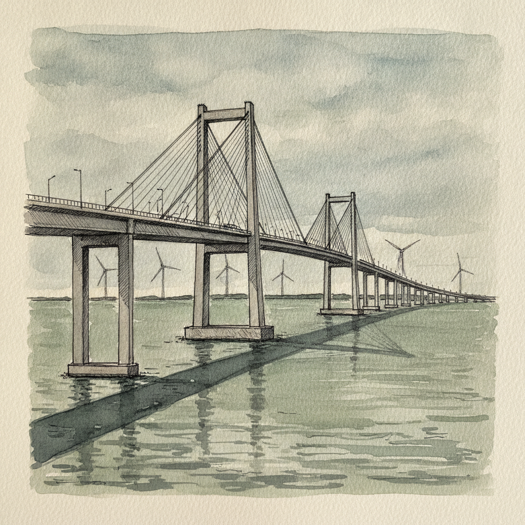 Øresund Bridge, Malmö, Sweden / Copenhagen, Denmark example 1