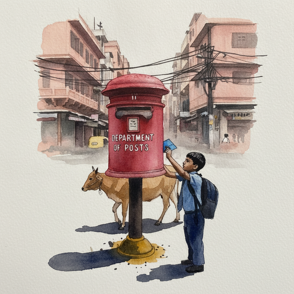 Indian Red Box at a Jaipur Streetside example 1