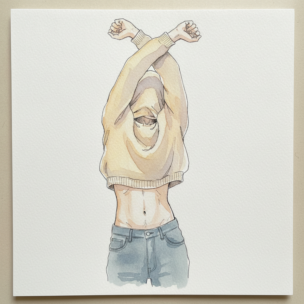 Pulling a Sweater Off example 1