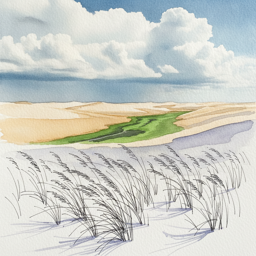 Midday with cumulus over nodding grass — Sandhills July example 2