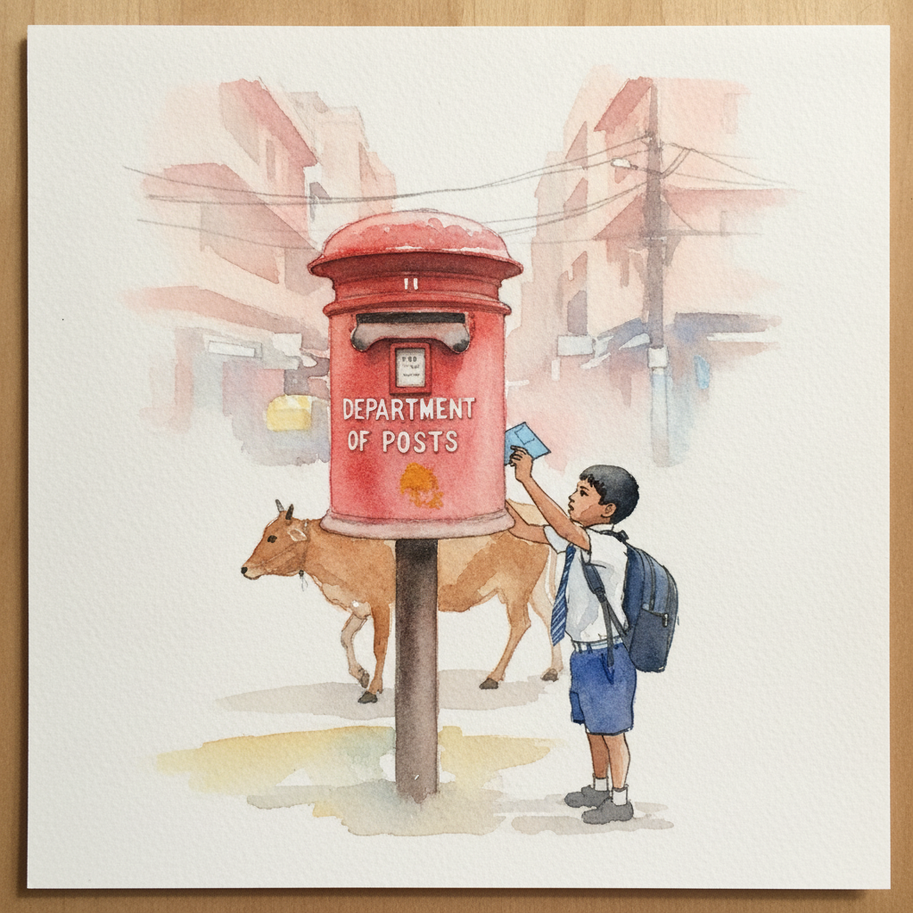 Indian Red Box at a Jaipur Streetside example 2