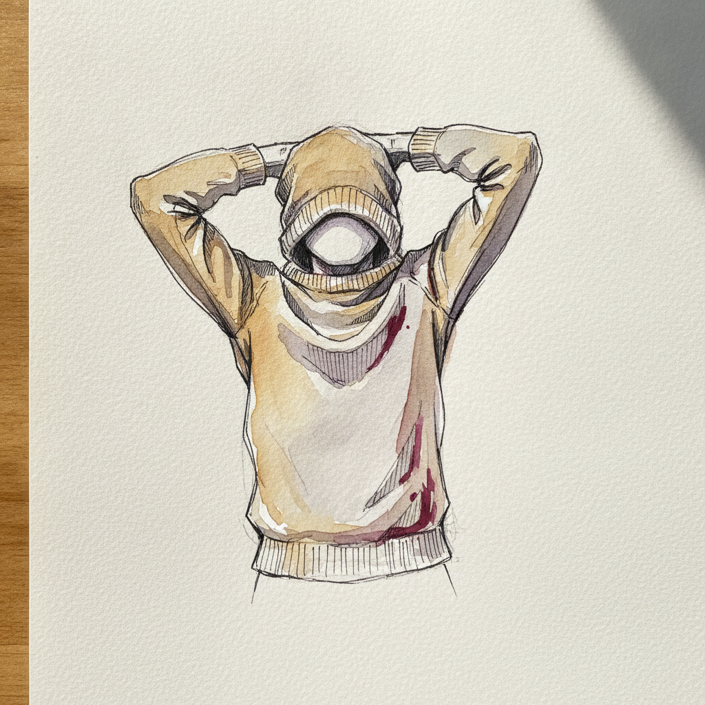 Pulling a Sweater Off example 2