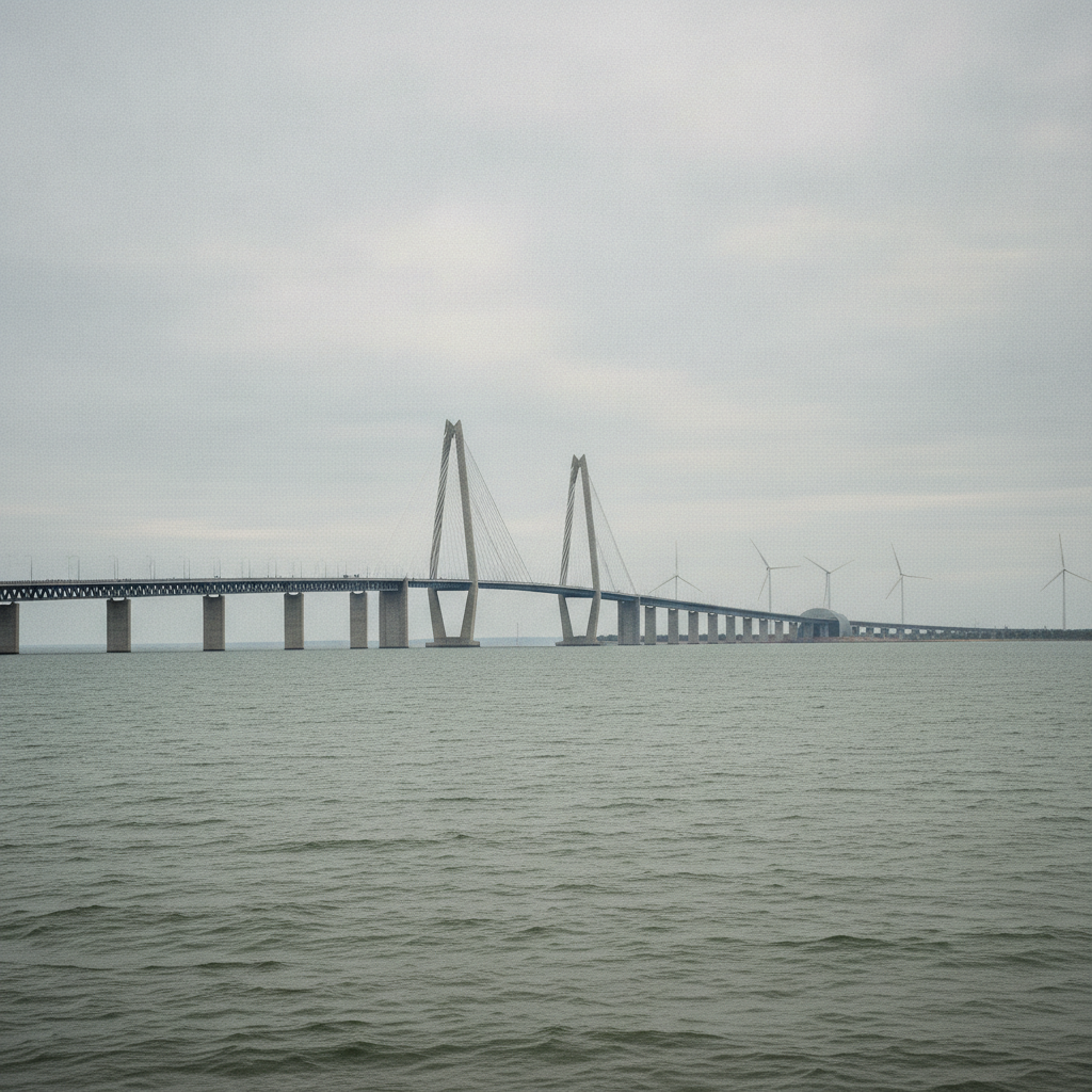 Øresund Bridge, Malmö, Sweden / Copenhagen, Denmark AI-generated photoreal reference