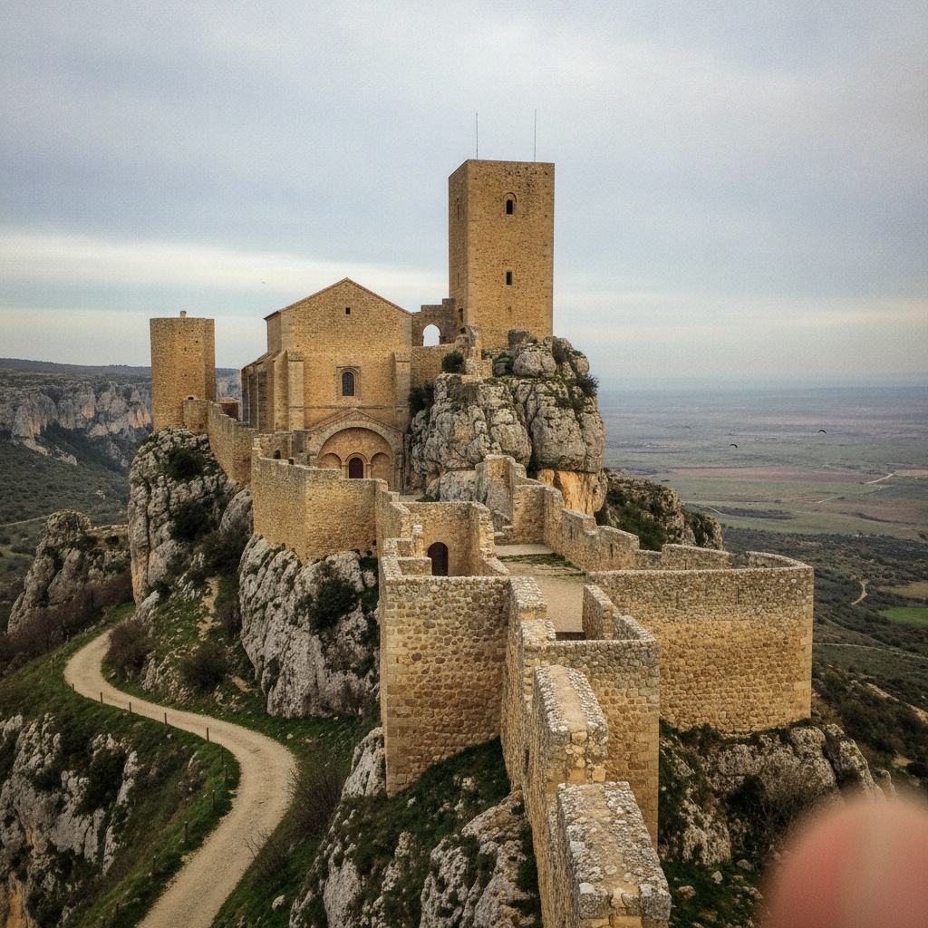 Castillo de Loarre, Loarre, Spain AI-generated photoreal reference