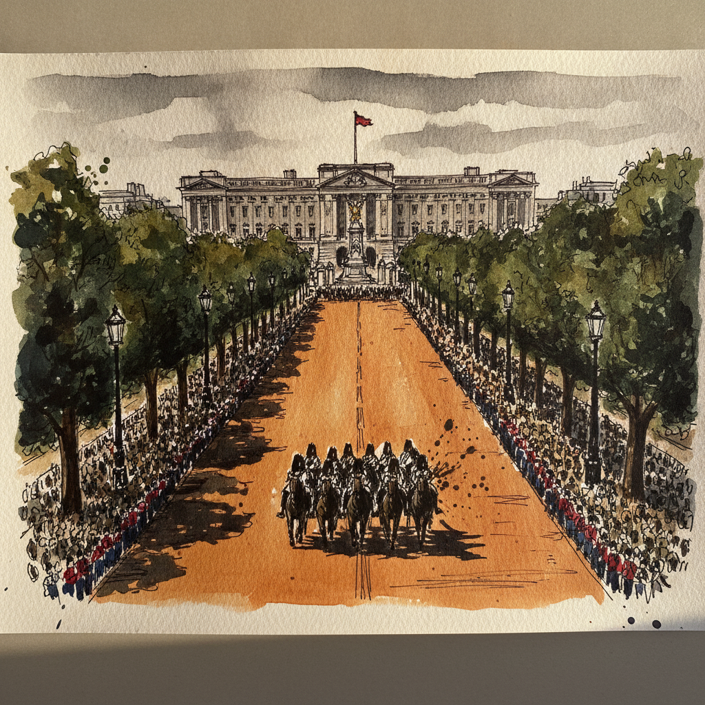 The Mall Toward Buckingham Palace, Trooping Day example 2