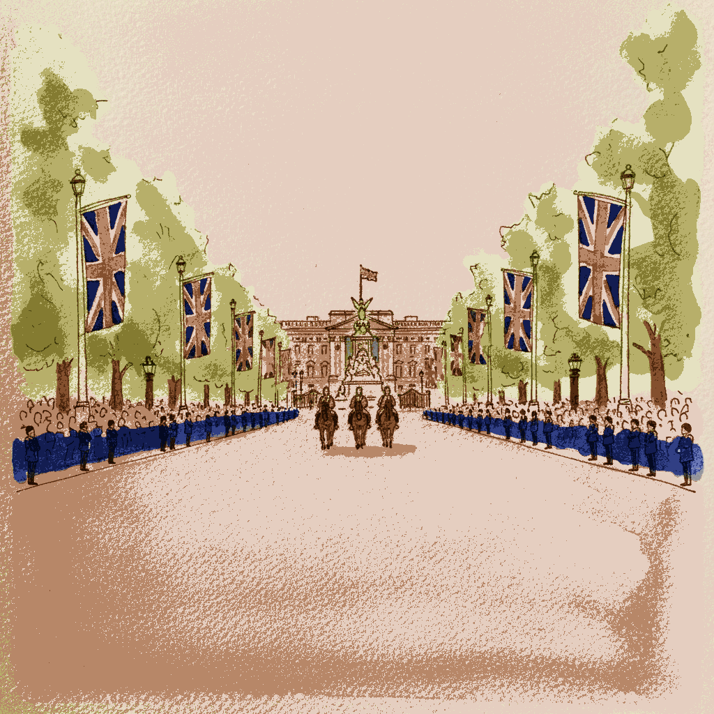 The Mall Toward Buckingham Palace, Trooping Day example 3