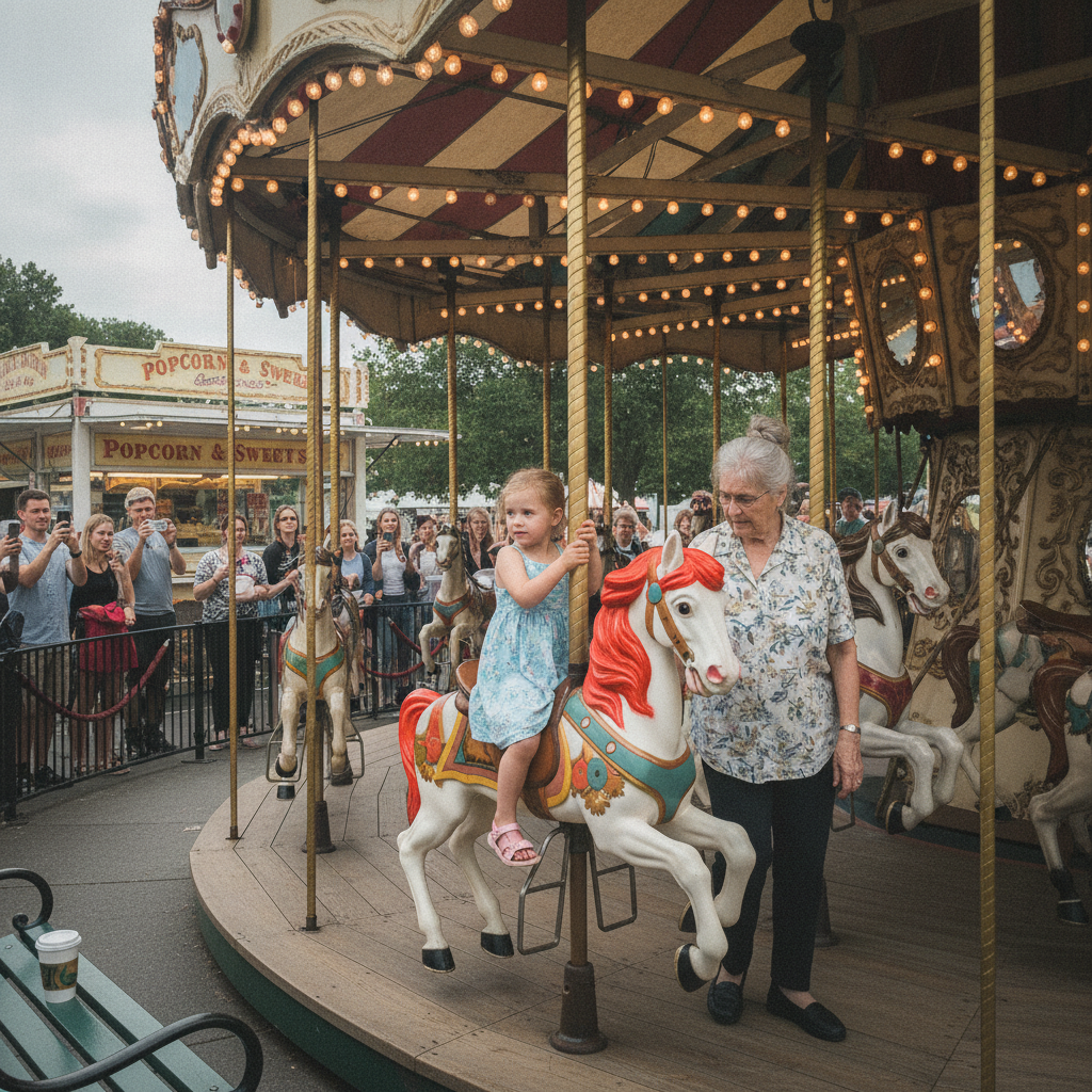 Carousel with horses AI-generated photoreal reference