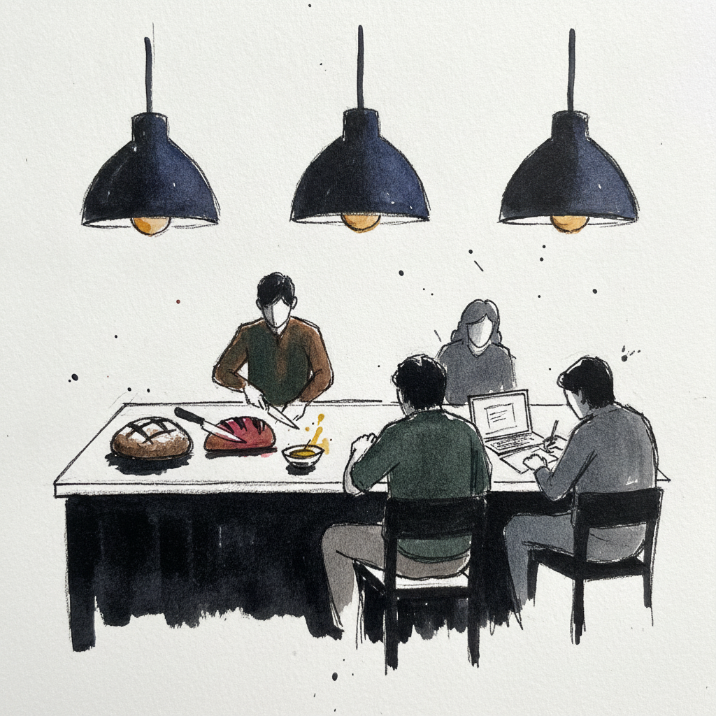 Pendant light over island example 1