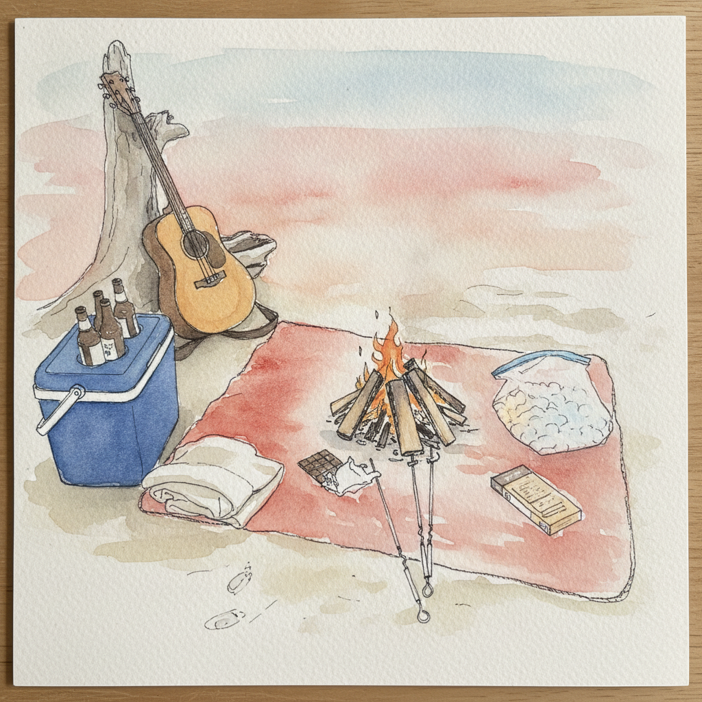 Beach Bonfire Picnic example 1