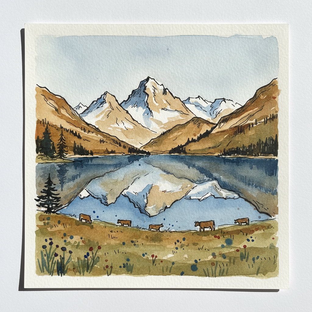 Bachalpsee and the Eiger-Mönch-Jungfrau, Bernese Alps, Switzerland example 2