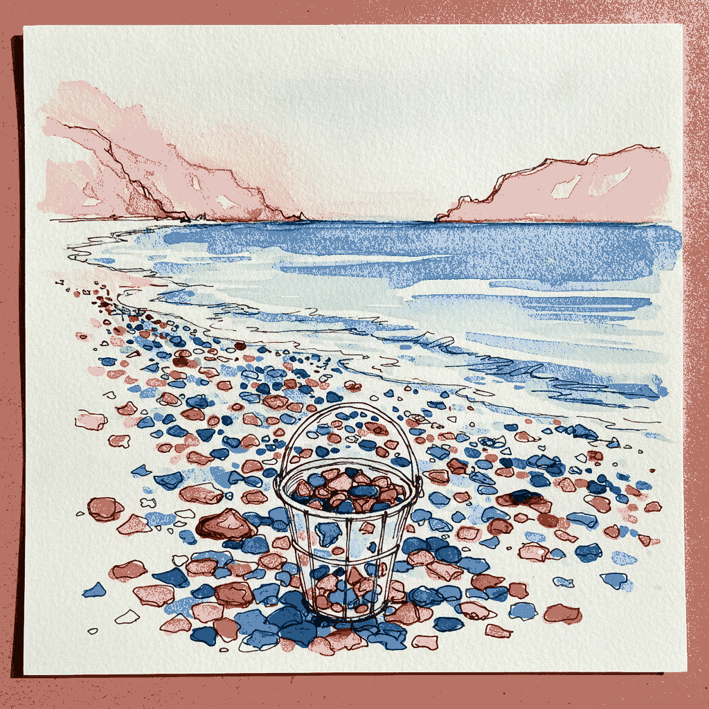 Sea-glass beach at Fort Bragg, California example 3