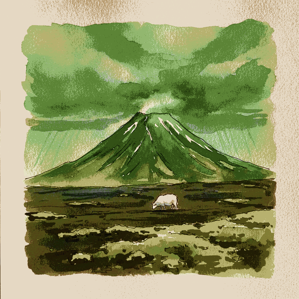 Hekla under storm clouds, Iceland example 3
