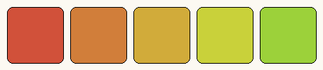 Analogous colors only palette
