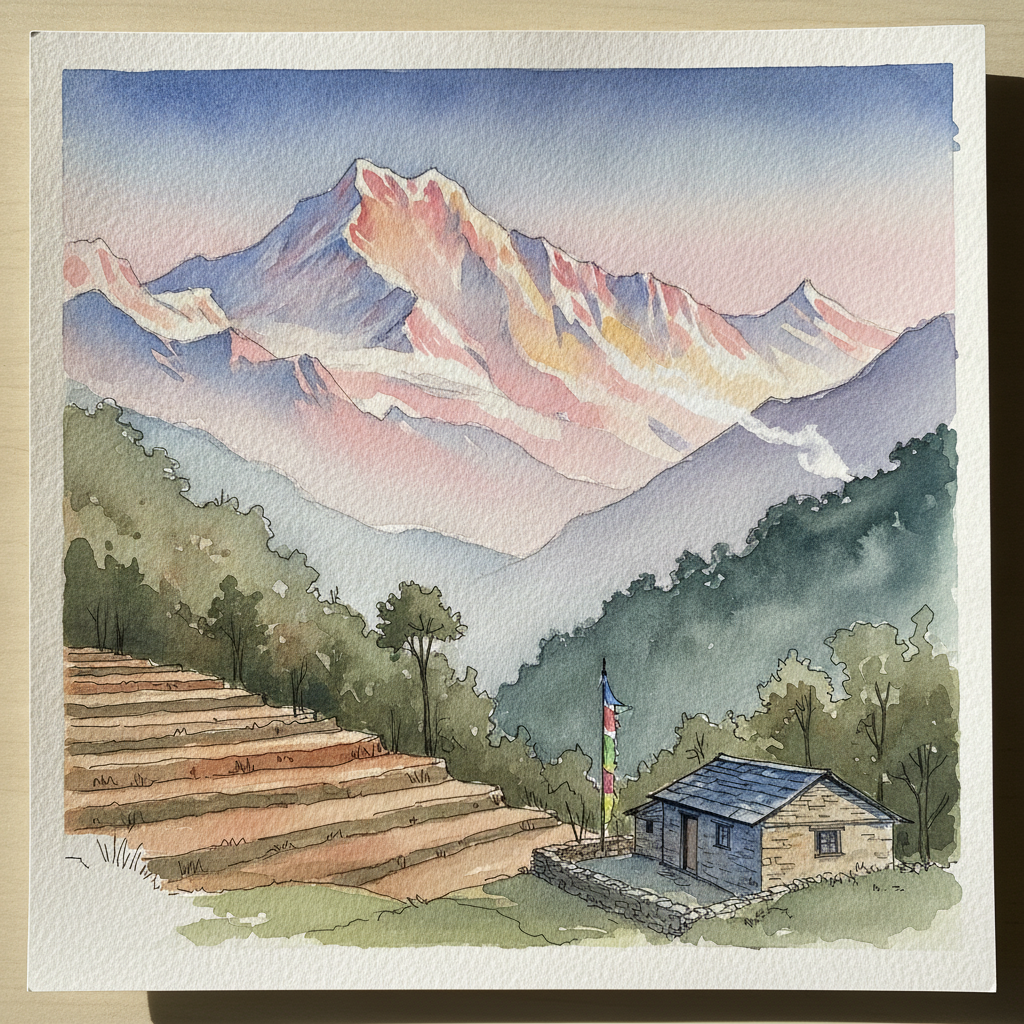 Annapurna South from Ghandruk example 1