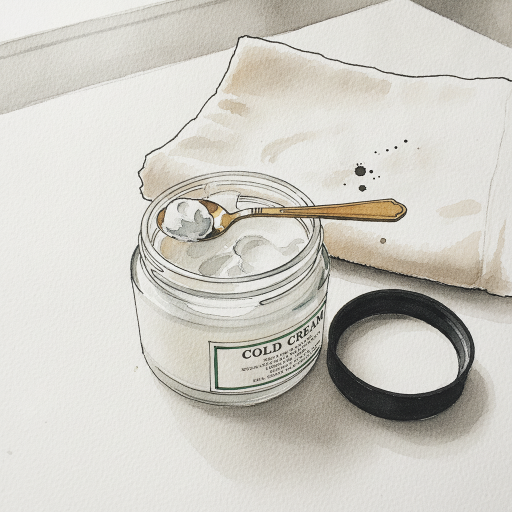 Cold Cream Jar with Brass Spoon example 2