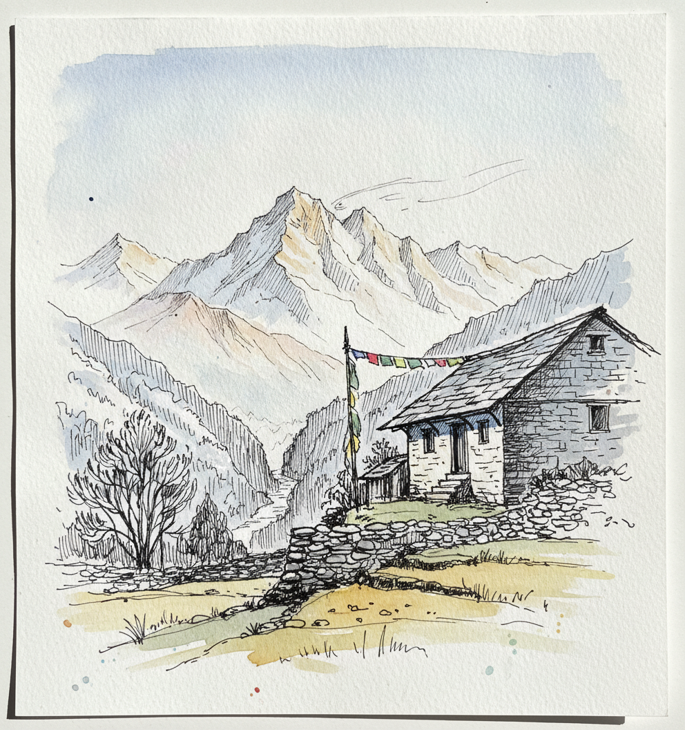 Annapurna South from Ghandruk example 2