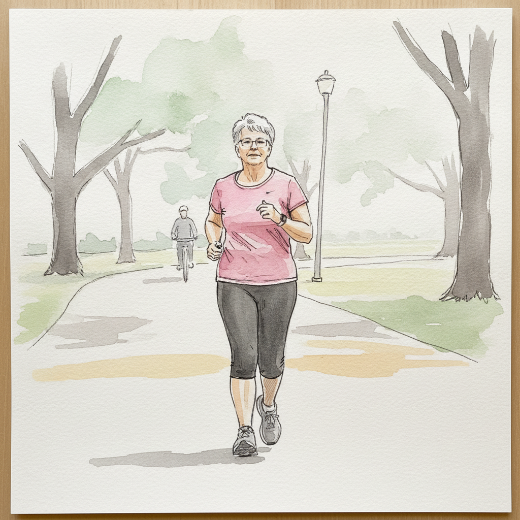 Older Jogger, Park Loop example 2