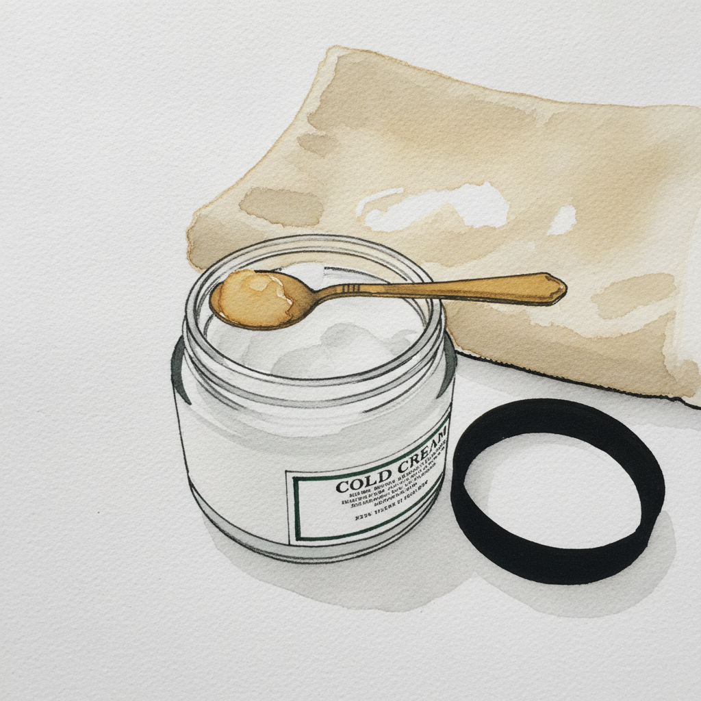 Cold Cream Jar with Brass Spoon example 3