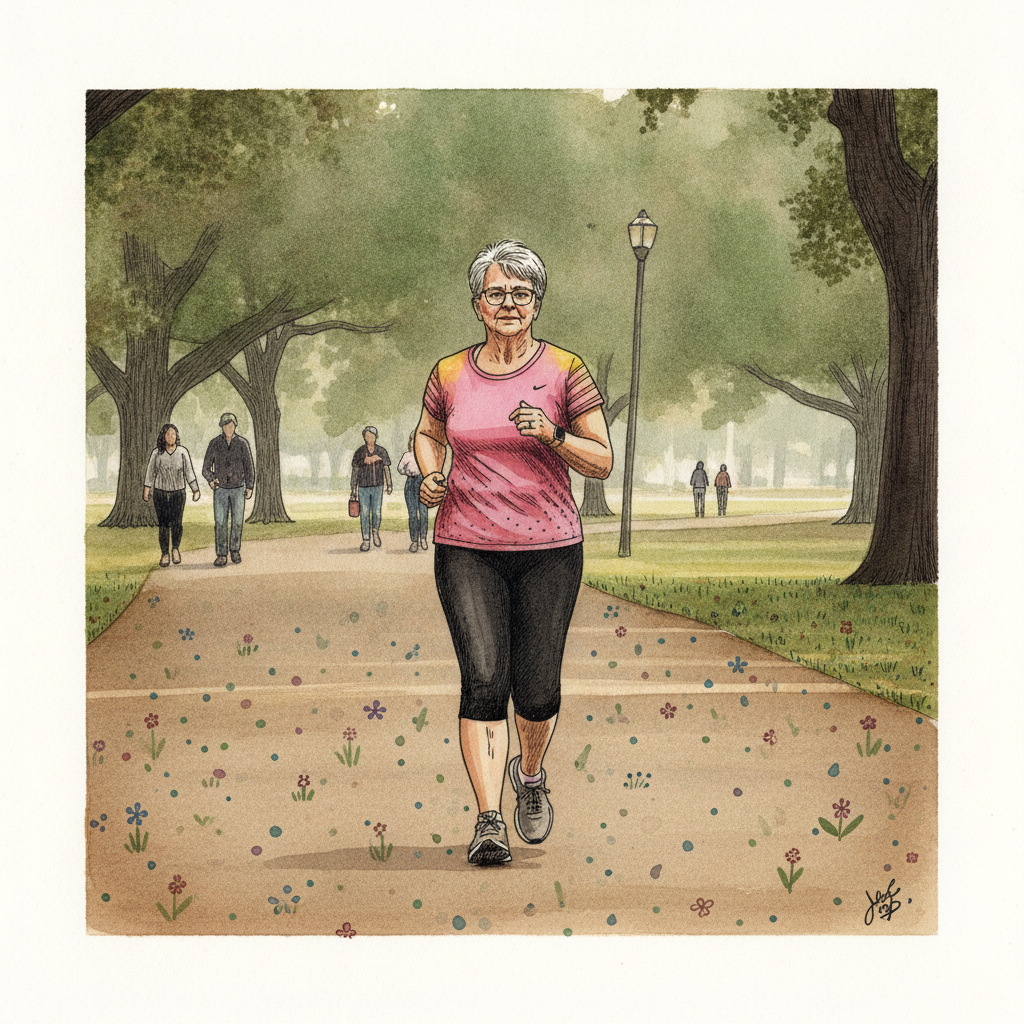 Older Jogger, Park Loop example 3