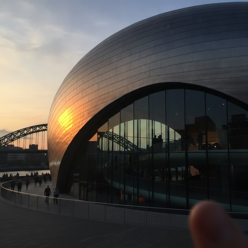 Sage Gateshead, Gateshead, England AI-generated photoreal reference