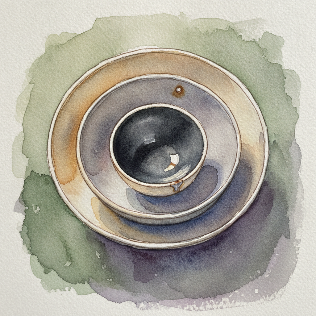 Nested set of three studio bowls example 1
