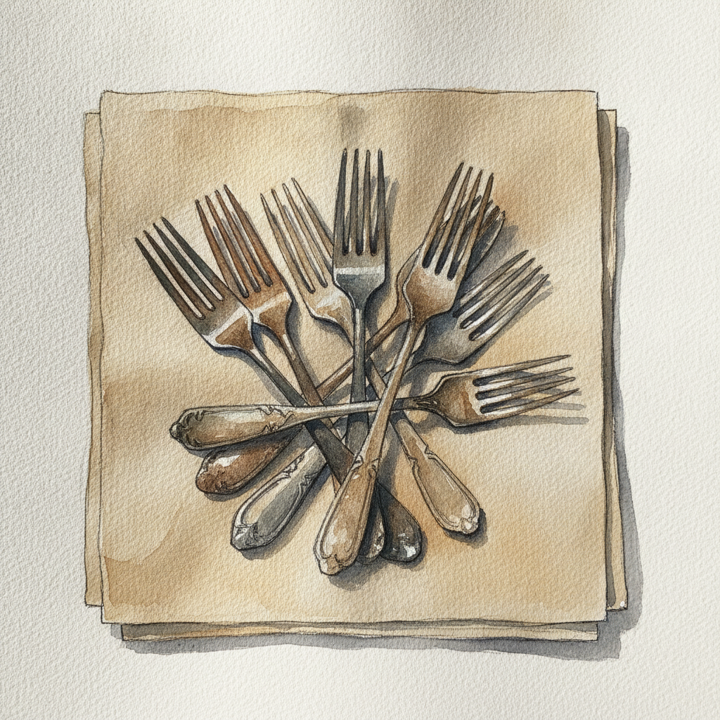 Mismatched Antique Forks example 1