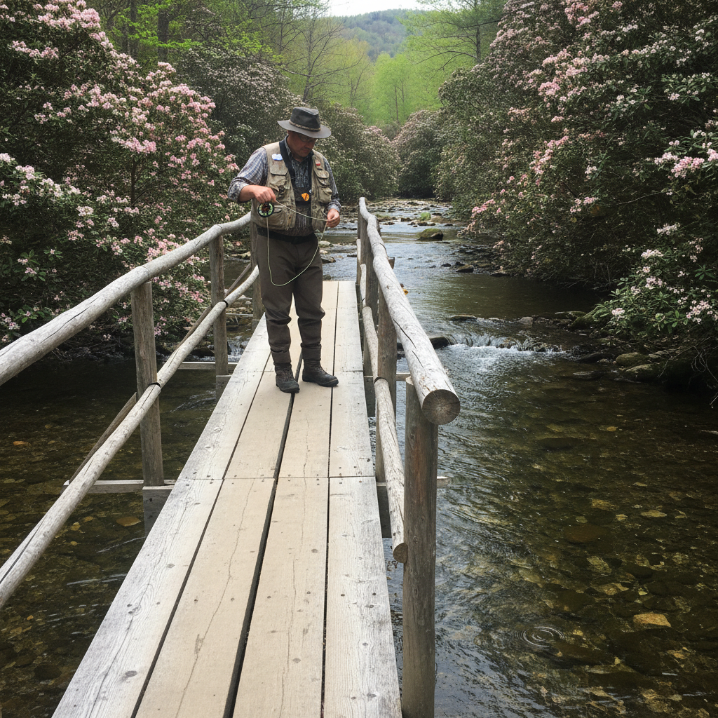 Trout Stream Casting AI-generated photoreal reference