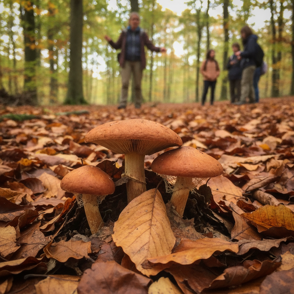 Fool's webcap (Cortinarius orellanus) AI-generated photoreal reference