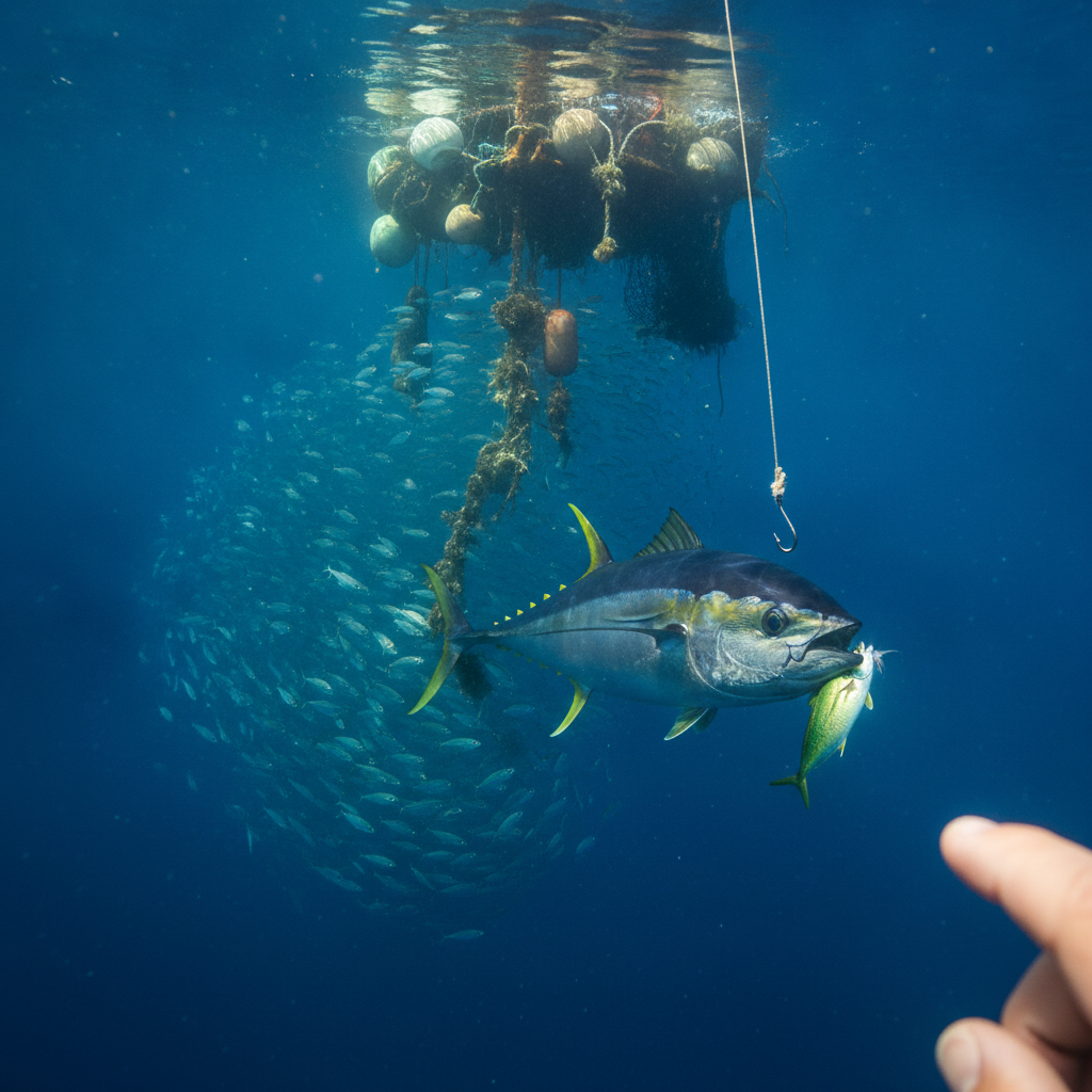 Yellowfin tuna AI-generated photoreal reference