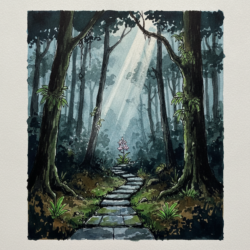 Doi Suthep summit forest, Thailand — Wat trail example 1