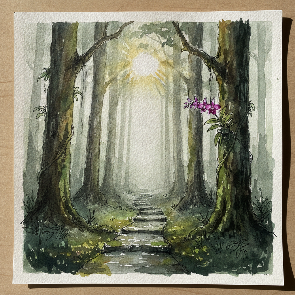 Doi Suthep summit forest, Thailand — Wat trail example 2