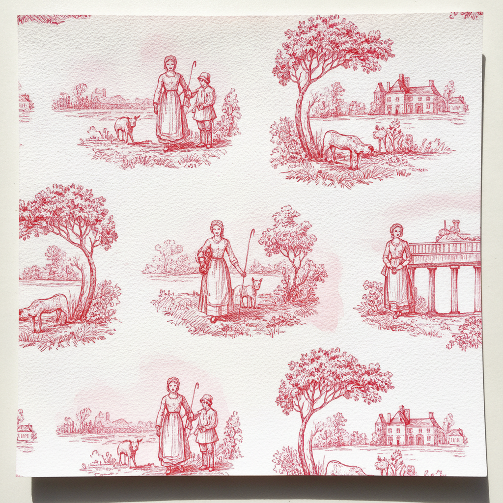Toile de Jouy Pastoral example 2