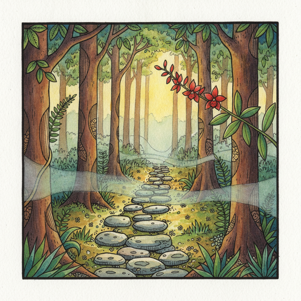 Doi Suthep summit forest, Thailand — Wat trail example 3