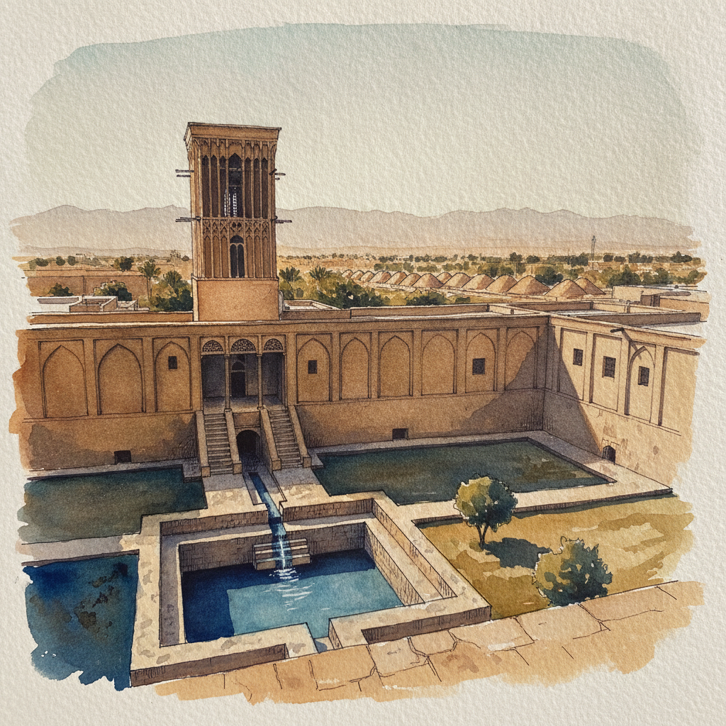 Yazd Qanats, Yazd, Iran example 1