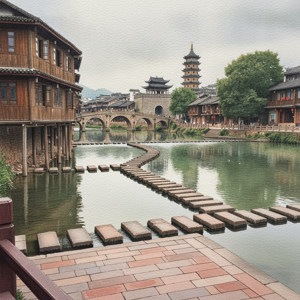 Fenghuang Ancient Town, Hunan, China example 1