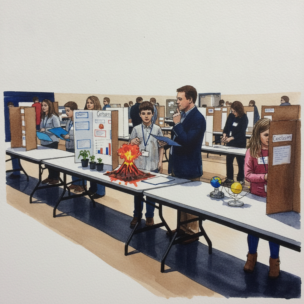 Science fair with poster boards example 2