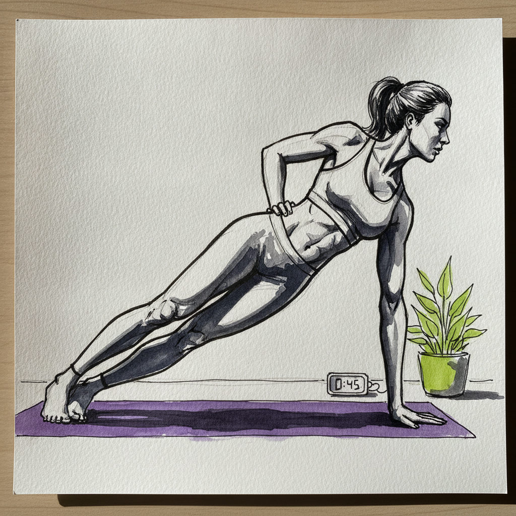 Plank position side view example 2