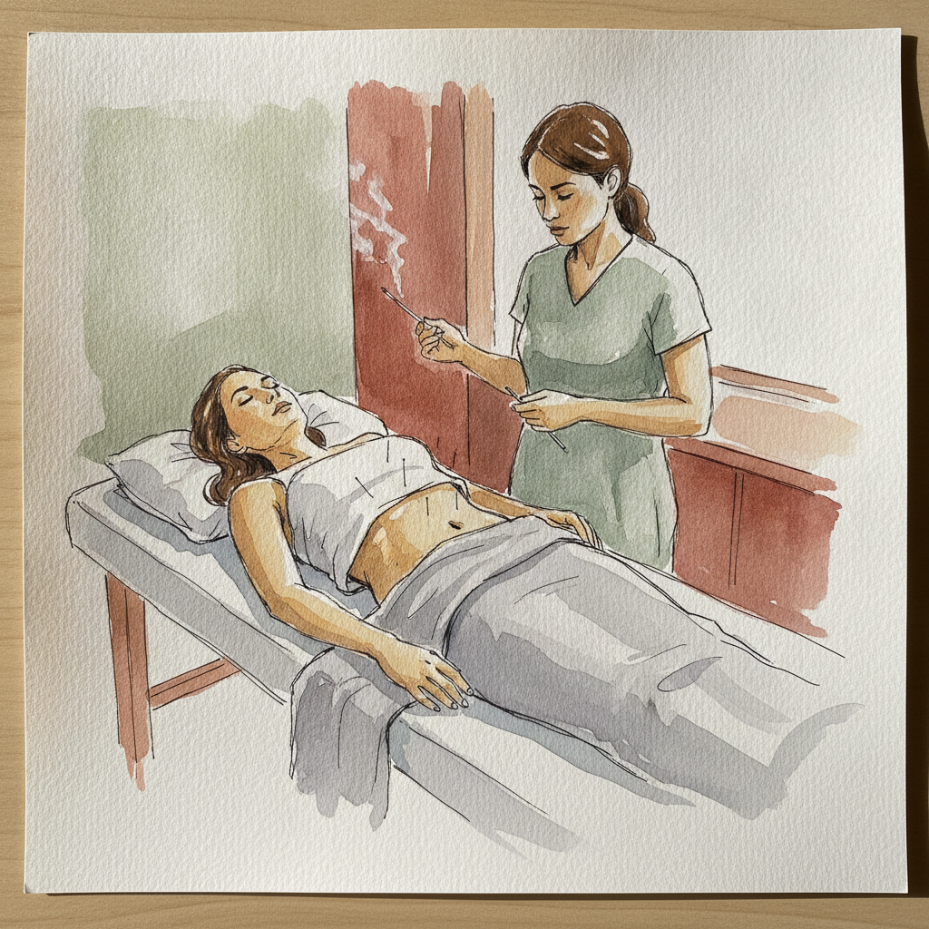 Acupuncture with needles example 3