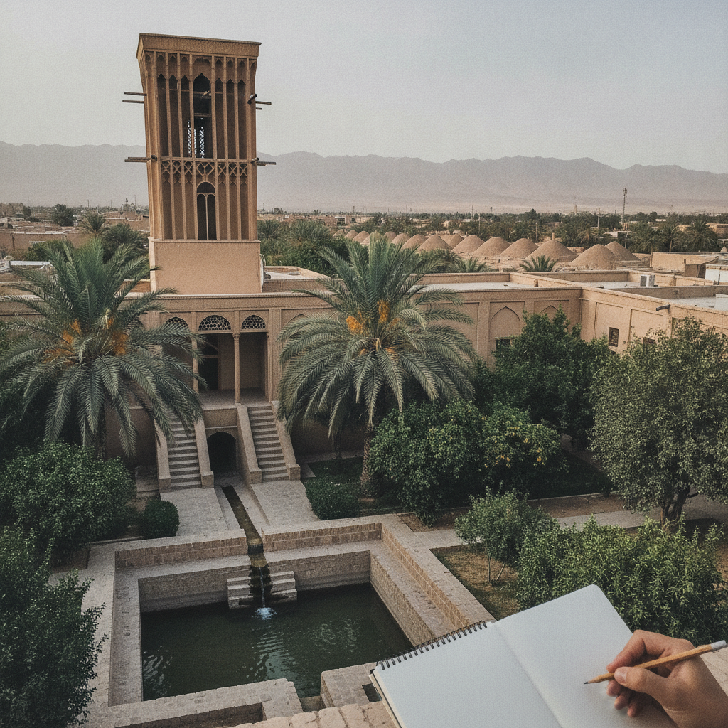 Yazd Qanats, Yazd, Iran AI-generated photoreal reference